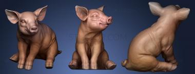 3D model Sitting piglet (STL)